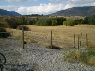 This trail will lead to the KVR rail bed, see KVR Penticton to Summerland, Channel Pathway 2011-10.